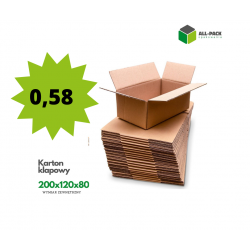 Karton klapowy 200x120x80 (komplet: 100sztuk) InPost A