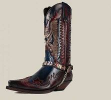 sklepy aby kupi  czarne kowbojskie buty katowice Dziki Zachód